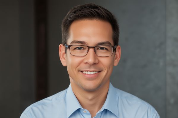 Professional team member portrait for company story team section