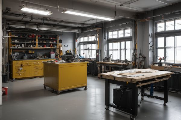 Modern workshop space showing professional repair environment for company story hero