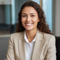 Satisfied customer portrait for building trust and credibility