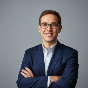 Professional team member portrait for company story team section